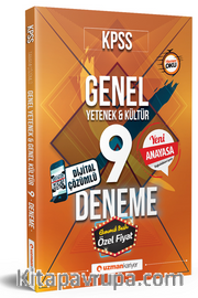 2018 KPSS Genel Yetenek <br /> Kültür 9 Deneme Dijital Çözümlü (Ekonomik Baskı)