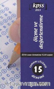 2013 KPSS Ölçme ve Değerlendirme Tamamı Çözümlü 15 Deneme