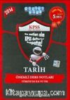 2014 KPSS Tarih Önemli Ders Notları