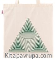 Askılı Bez Çanta - Optik İllüzyon - Piramit Küp