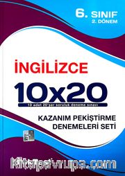 6. Sınıf 2.Dönem İngilizce 10x20 Kazanım Pekiştirme Denemeleri Seti
