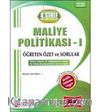 AÖF 4.Sınıf Güz Dönemi Maliye Politikası-I Öğreten Özet ve Sorular
