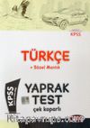 2016 KPSS Türkçe Kazı Bil Anında Öğren Çek Kopar Yaprak Test