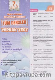 7. Sınıf Tüm Dersler Yaprak Test
