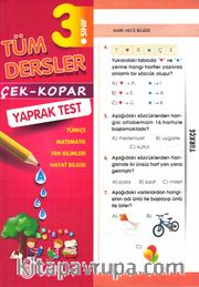 3. Sınıf Tüm Dersler Çek-Kopar Yaprak Test