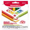Fibracolor Corner Maxi Üçgen Kuruboya 8 Renk