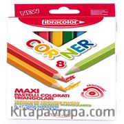 Fibracolor Corner Maxi Üçgen Kuruboya 8 Renk