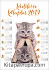 2019 Takvimli Poster - Kediler ve Kitaplar - Kitap Ev