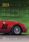 2019 Takvimli Poster - Arabalar Ferrari