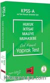 2019 KPSS A Grubu Hukuk-İktisat-Maliye-Muhasebe Çek Koparlı Yaprak Test