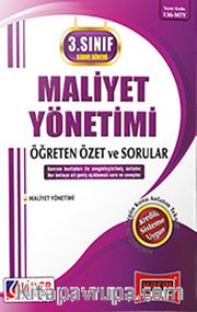 AÖF 3. Sınıf Bahar Dönemi Maliyet Yönetimi  Öğreten Özet ve Sorular (Kod:136-MTY)