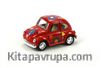 Kinsmart 1967 Volkswagen Classical Beetle 10 cm Metal Çek Bırak Araba Desenli Kırmızı (KT4026DF)