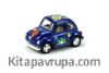 Kinsmart 1967 Volkswagen Classical Beetle 10 cm Metal Çek Bırak Araba Desenli Mavi