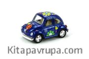 Kinsmart 1967 Volkswagen Classical Beetle 10 cm Metal Çek Bırak Araba Desenli Mavi