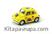 Kinsmart 1967 Volkswagen Classical Beetle 10 cm Metal Çek Bırak Araba Desenli Sarı
