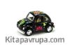 Kinsmart 1967 Volkswagen Classical Beetle 10 cm Metal Çek Bırak Araba Desenli Siyah