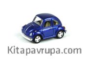 Kinsmart 1967 Volkswagen Classical Beetle 10 cm Metal Çek Bırak Araba Düz Mavi