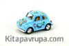 Kinsmart 1967 Volkswagen Classical Beetle 10 cm Metal Çek Bırak Araba Mavi Şeker Desenli