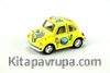 Kinsmart 1967 Volkswagen Classical Beetle 10 cm Metal Çek Bırak Araba Sarı Şeker Desenli (KT4026DYF)