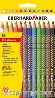 Eberhard-Faber 12'li TRI Winner Üçgen Kuruboya Kalemi 4mm mine