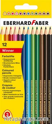 Eberhard-Faber 12'li Winner Üçgen Kuruboya Kalemi 3mm Mine