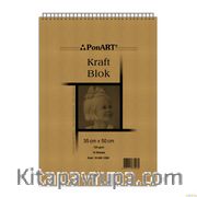Ponart Kraft Blok 125G 35X50 15Y