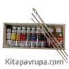 Ponart Kutu Yağlıboya 10X37Ml+3 Fırça- Ahşap Kutu