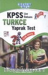 2014 KPSS Lise Önlisans Türkçe Yaprak Test
