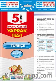 5. Sınıf Türkçe Konu Özetli Yaprak Test