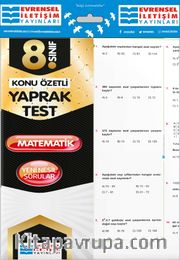 8. Sınıf Matematik Konu Özetli Yaprak Test