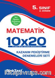 5. Sınıf 1.Dönem Matematik 10x20 Kazanım Pekiştirme Denemeleri Seti