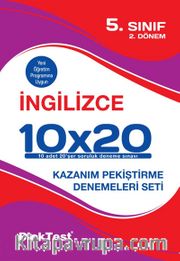 5. Sınıf 2.Dönem İngilizce 10x20 Kazanım Pekiştirme Denemeleri Seti