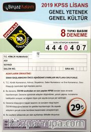 KPSS Lisans Genel Yetenek Genel Kültür Tıpkı Basim Çözümlü 8 li Deneme