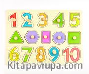 Ahşap Tutmalı Puzzle Rakamlar ve Şekiller (Rf6005)
