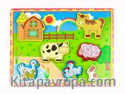Ahşap Puzzle Çiftlik Hayvanları (6006Rf)
