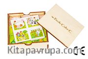 Montessori Ahşap Zeka Oyunları w-Puzzle Cube C Hayvanları Tanıyalım 7