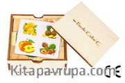 Montessori Ahşap Zeka Oyunları w-Puzzle Cube C Meyveleri Tanıyalım 1
