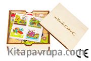 Montessori Ahşap Zeka Oyunları w-Puzzle Cube C Taşıtları Tanıyalım 1