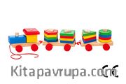 Montessori Ahşap Zeka Oyunları w-Geometric Train