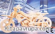 Montessori Ahşap Zeka Oyunları / w-3D Puzzle- Cross Motorcycle
