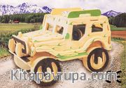 Montessori Ahşap Zeka Oyunları / w-3D Puzzle- JEEP