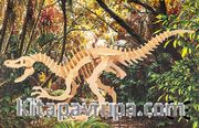 Montessori Ahşap Zeka Oyunları / w-3D Puzzle- Velociraptor