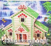 Montessori Ahşap Zeka Oyunları / w-3D Puzzle- Forest House