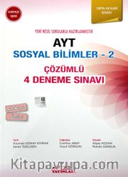 AYT Sosyal Bilimler 2 Çözümlü 4 Deneme Sınavı Orta ve İleri Düzey