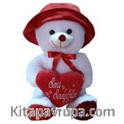 Peluş Şapkalı Kokoş Seni Seviyorum Yastıklı Peluş Ayı-Madam Koko 55 cm (050065)