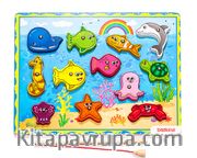 Montessori Ahşap Zeka Oyunları / w-Magnetic Fishing 5
