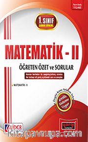 1. Sınıf Bahar Dönemi Matematik II Öğreten Özet ve Sorular (Kod:112-MT)