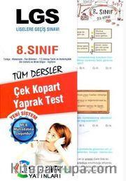 8. Sınıf Tüm Dersler Çek Kopart Yaprak Test