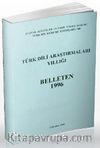 Türk Dili Araştırmaları Yıllığı Belleten 1996