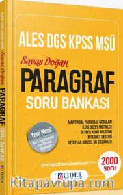 ALES DGS KPSS MSÜ Paragraf Soru Bankası